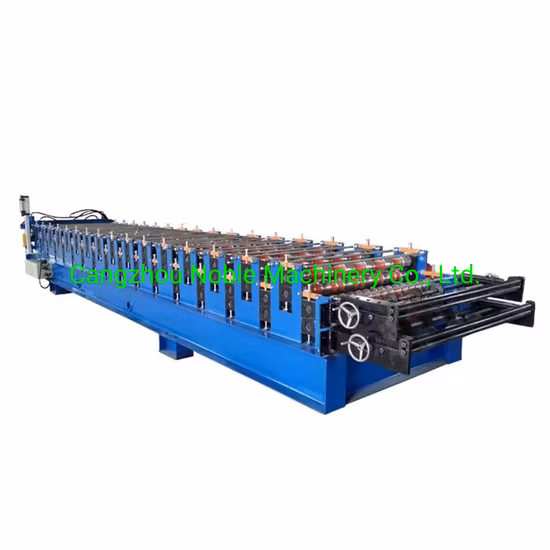 Aluminium PPGI Aluzinc coloré et bobines galvanisées Couche à double pont en métal Deux profils Ibr Feuilles de toit en tôle ondulée trapézoïdale Machines de formage de rouleaux